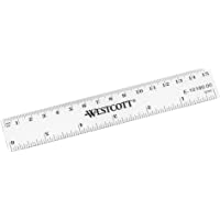 Westcott E-10180 00 - Regla de plástico- 15 cm- color transparente